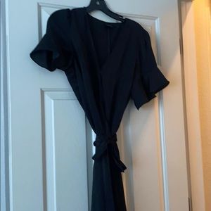 Black wrap dress